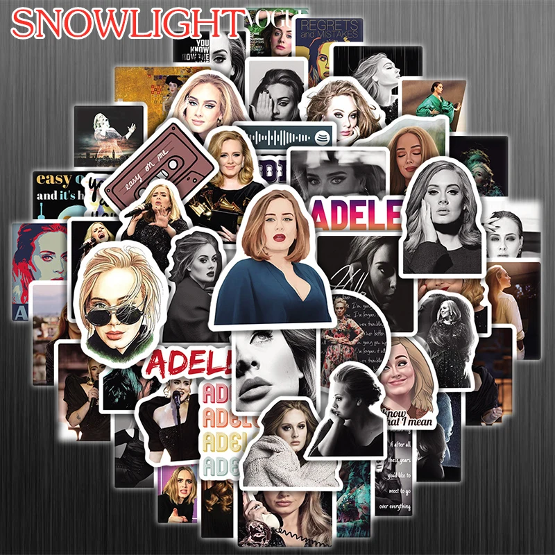 

10/50Pcs/set Adele Adkins Cartoon Pop Singer Sexy Stickers For Laptop Skateboard Luggage Phone Kids Diy Girl Helmet Guitar