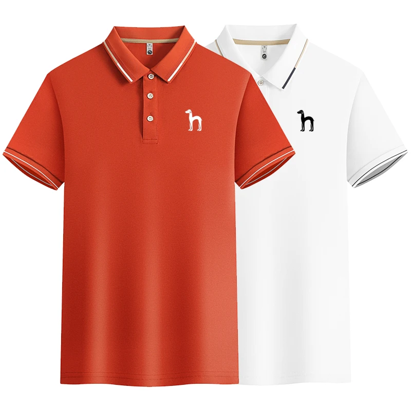 

Summer Fashion Men's Polo Shirt Turn Down Collar Slim Fit Solid Color Button Breathable Men Polos Casual Men Clothing Tops Tee