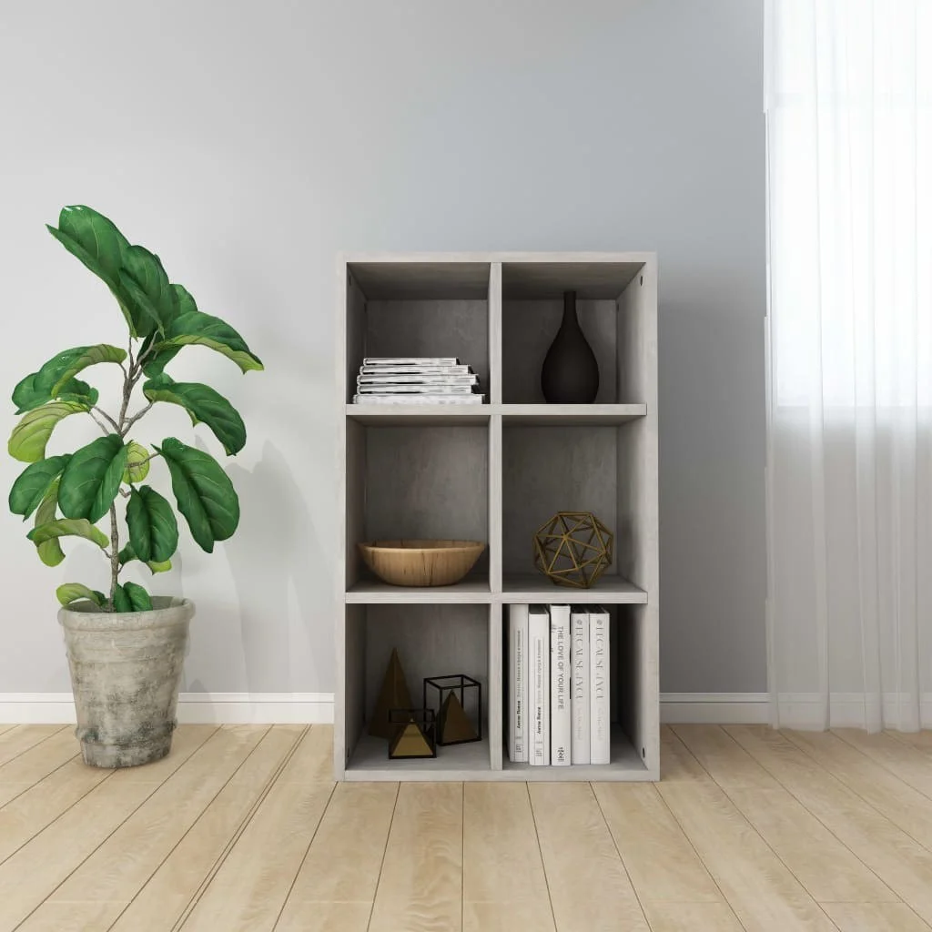 

Book Cabinet/Sideboard Concrete Gray 26"x11.8"x38.5" Chipboard