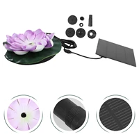 1pc water lily pad ornament solar water lily pump water fountain floating flowers pond decoration flower