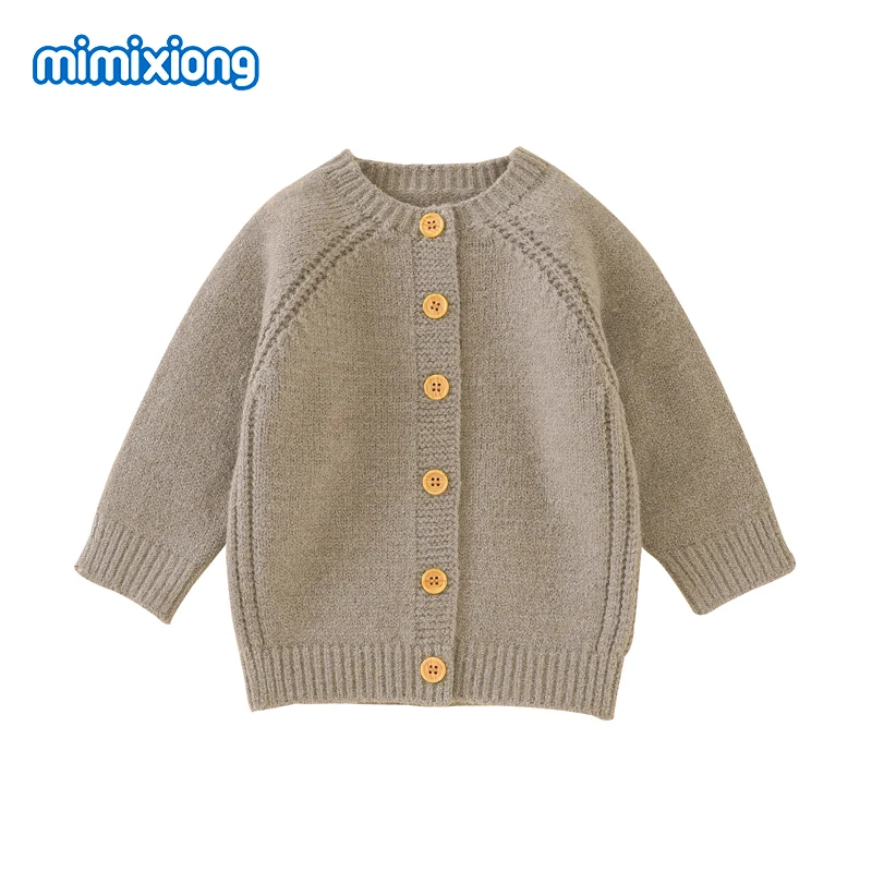 

Baby Sweaters Autumn Solid Long Sleeve Knitted Newborn Boys Girls Knitwear Cardigans 0-3Y Children Winter Outerwear Coats Button