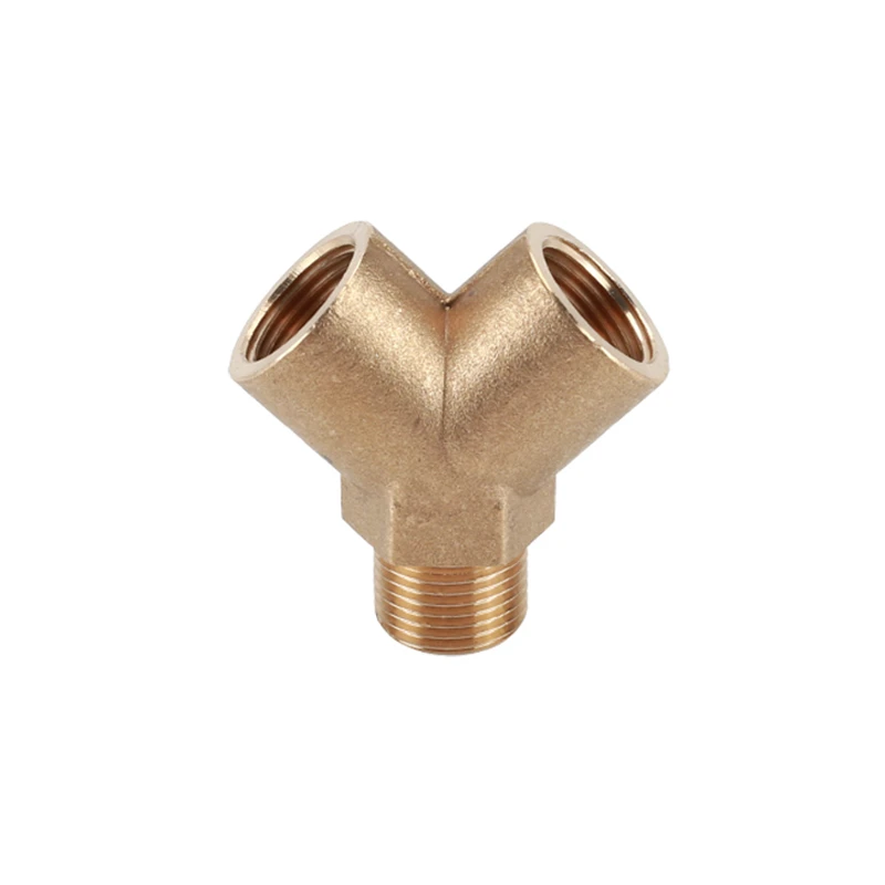 

Pneumatic Plumbing Brass Pipe Fitting 1/4 3/8 1/2 BSP Female Male Thread Y Type Copper Butt joint Adapter Coupler Brass Fittings