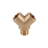pneumatic plumbing brass pipe fitting 14 38 12 bsp female male thread y type copper butt joint adapter coupler brass fittings