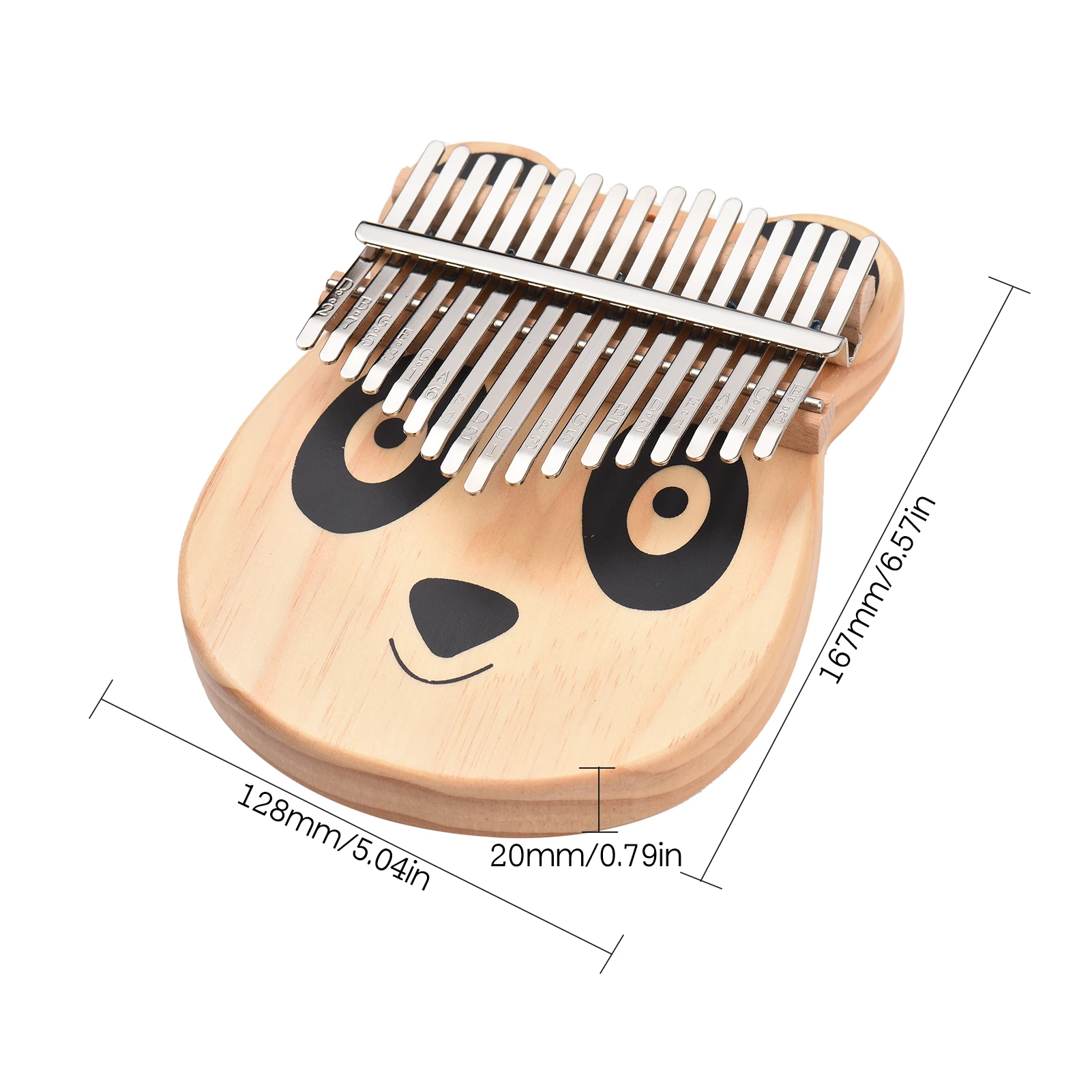 

Portable 17-key Piano Pinewood with Carry Bag Tuning Hammer Cleaning Cloth Stickers Musical Gift animal style