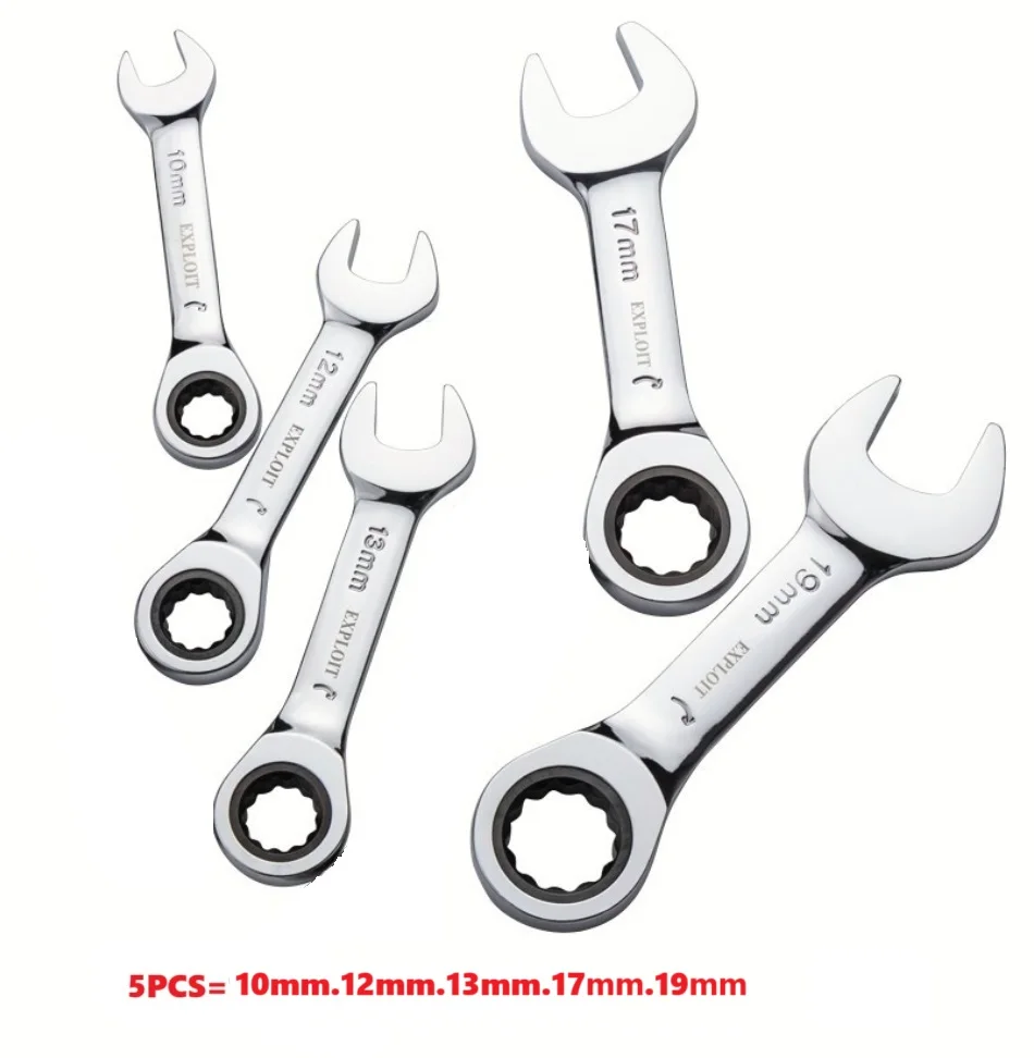 

Набор комбинированных ключей Stubby 14 шт., хром-ванадиевая сталь, 6-19 мм