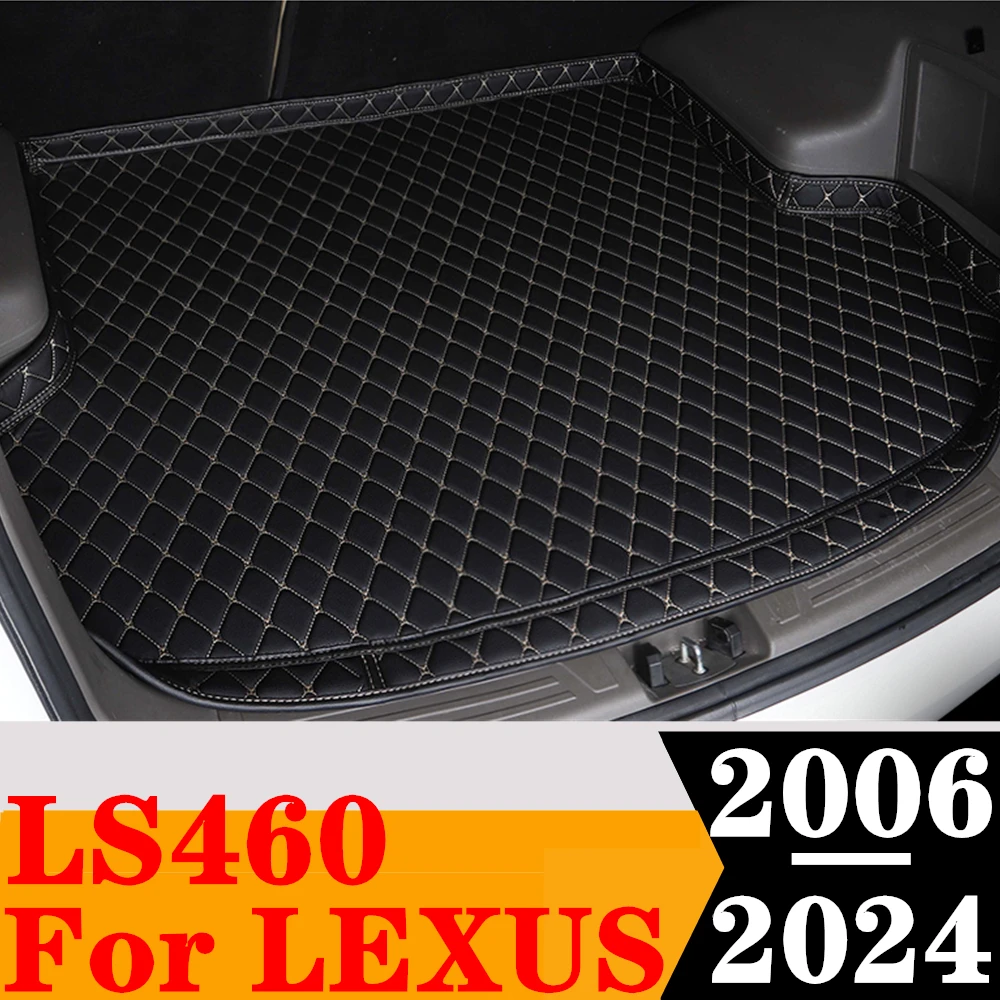 High Side Car Trunk Mat For LEXUS LS460 2006-2016 2018 2019 20-2024 XPE Rear Cargo Cover Liner Tail Boot Tray luggage Pad Carpet