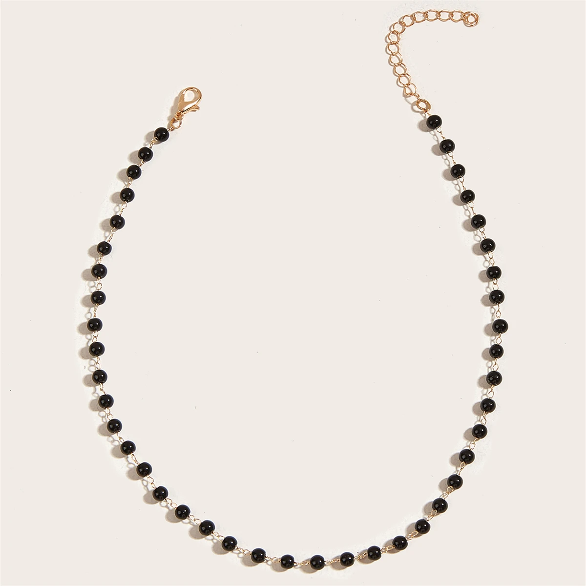 

Black Small Round Bead Necklace Necklace for Women Adjustable Necklace Chain Fashion Jewelry collares para mujer collares