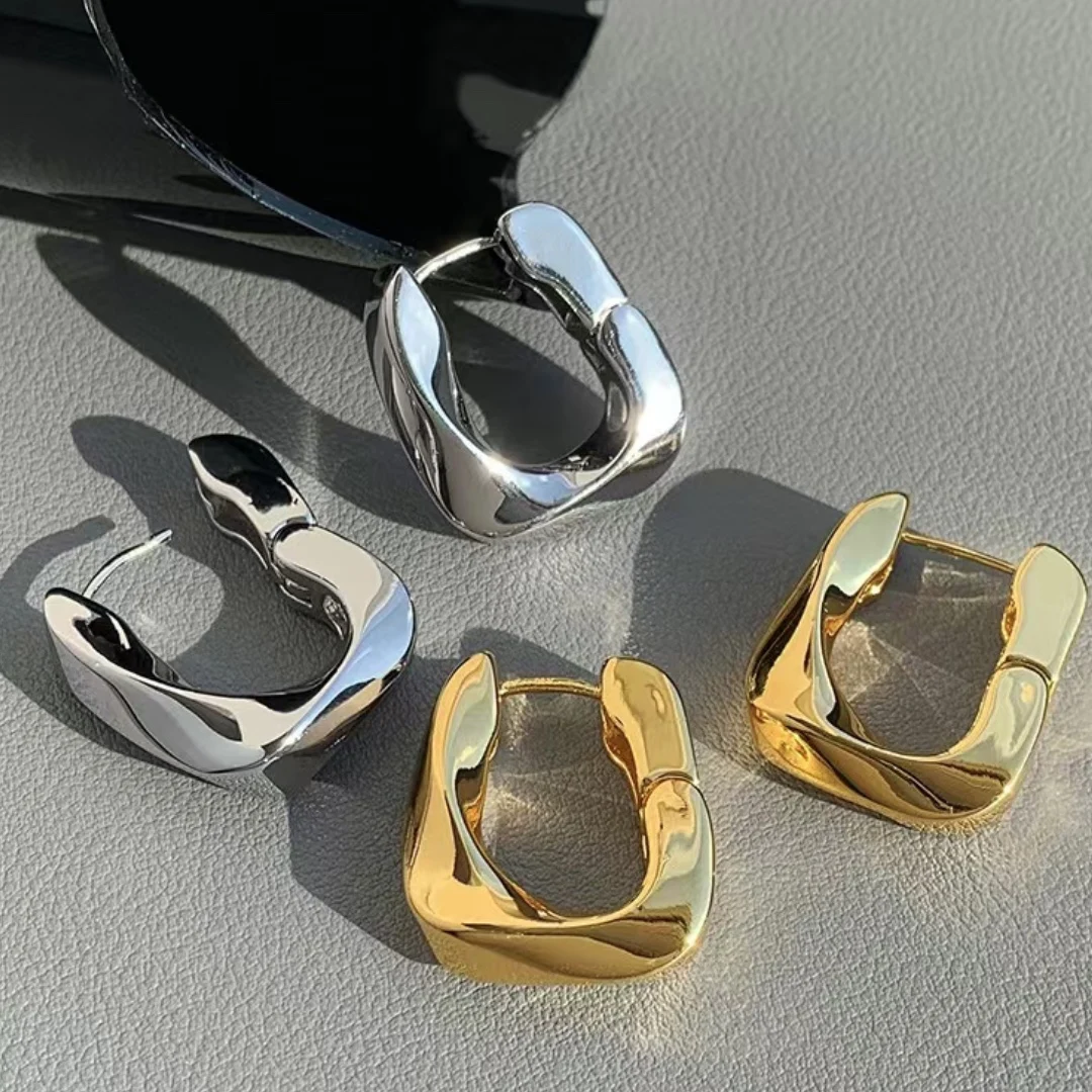 

Fashion Design Earrings Shiny 18K Gold Light Luxury Jewelry Metal Style Earrings S925 Silver Fashion Women's Jewelry Wholesale