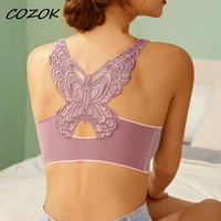 cozok large size bra without steel ring fat gathered bra thin traceless seamless tube top plus size bras underwear lady bralette