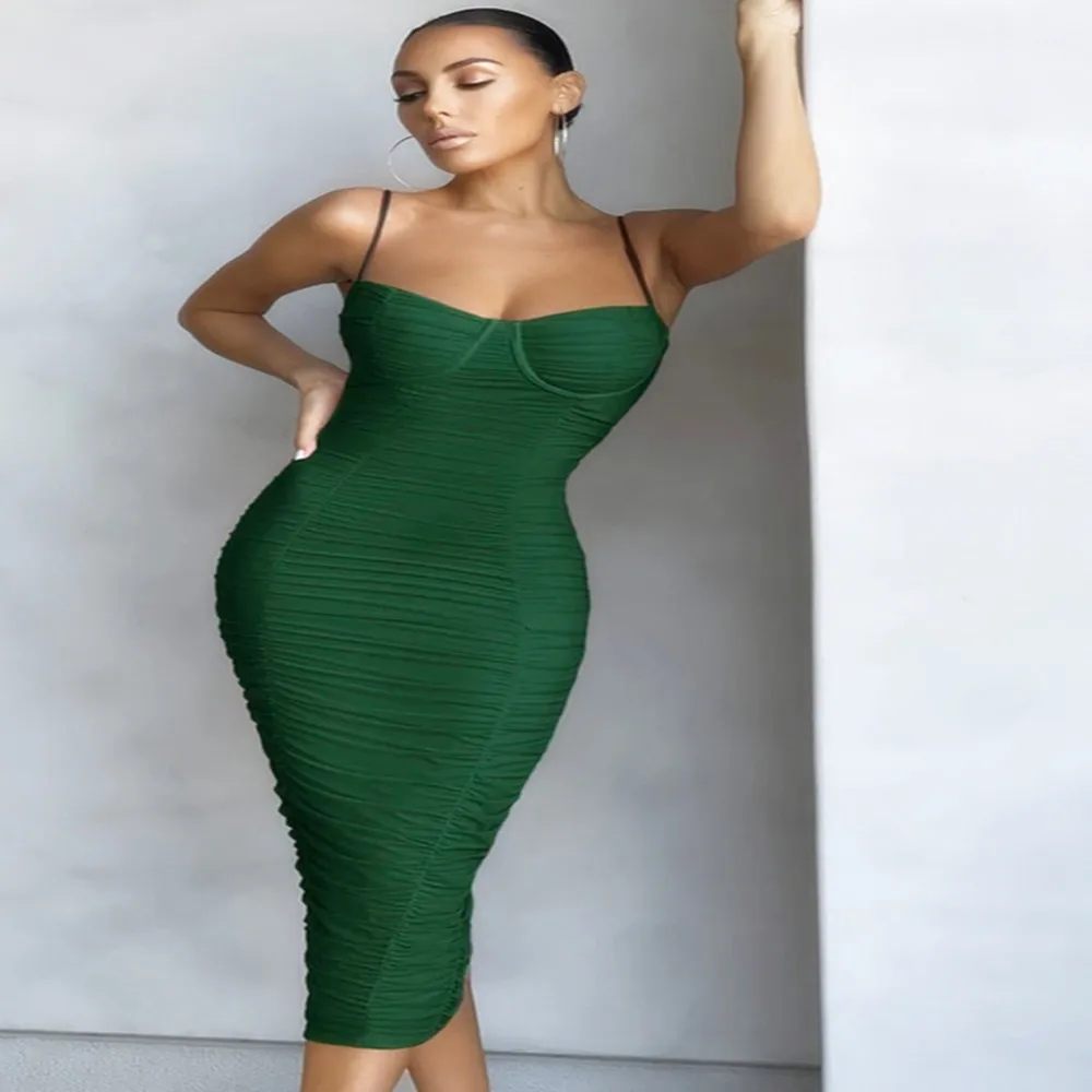 

Black Green Color Sexy Mesh Bodycon Mini Dress Strap Sleeveless Fashion Celebrity Party Dress Nightclub Hot Sale Wear Vestido