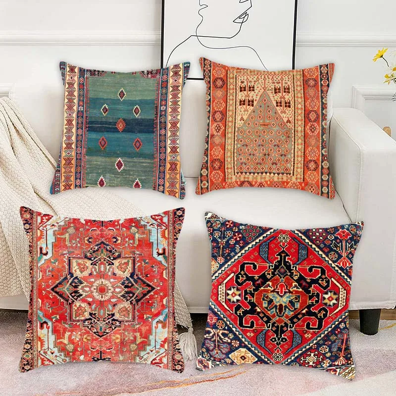 

Наволочка в стиле бохо, искусственная персидская льняная наволочка для дивана, спальни, домашний декор, наволочки 45*45 см