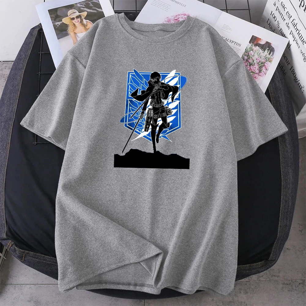 

Attack On Titan Hip Hop T Shirts Men Women Unisex Cool Korea Tee Clothing Summer Casual Tshirt Harajuku Cotton Male Tops Tees