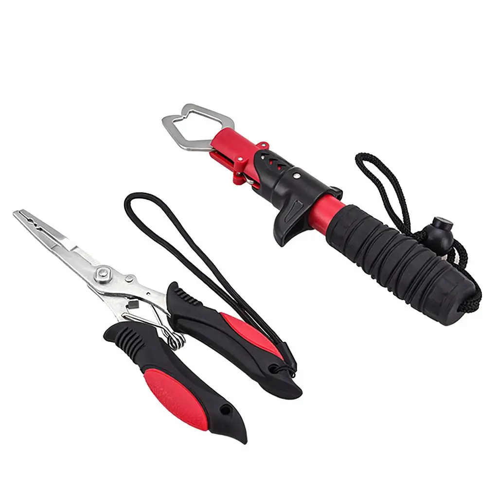 

Stainless Steel Fish Control Device Non-slip Fishing Tongs Multifunctional Fishing Pliers with for Fishing Tool Lake Outdoor