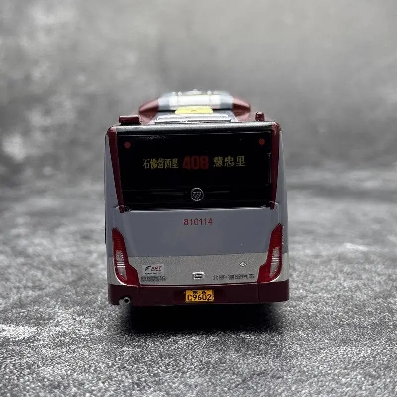 Фото 1:64 BJ6123C7BCD 408, миниатюрная модель модели автомобиля из литого под давлением из сплава автобуса, украшение для взрослых, подарок на день рождения на фестиваль детей №3