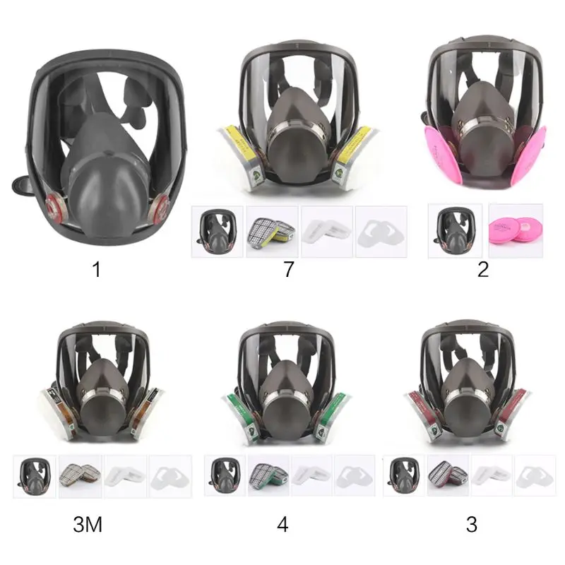 

918A 6800 Full Facemask Respirator Facepiece Gas Mask For Spray Painting Benzene Prevention