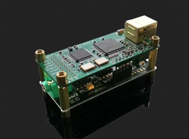 Интерфейс Amanero + плата декодирования звука ES9038Q2M звуковая карта Hi-Fi Fever USB комплект