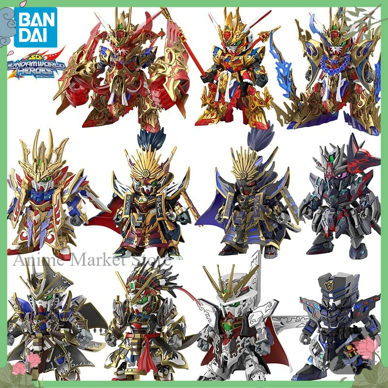 Фото Оригинальный сборный набор моделей Bandai SD Gundam World Heroes BB Senshi: Укун, Нобунага, Шериф — коллекционная аниме-фигурка для демонстрации №1