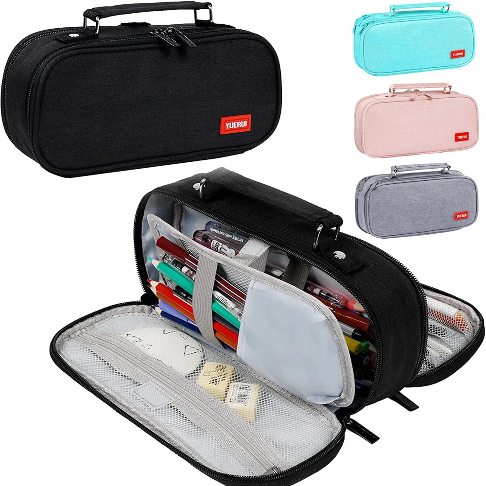 Вместительная сумка для хранения карандашей и ручек многослойный школьный чехол