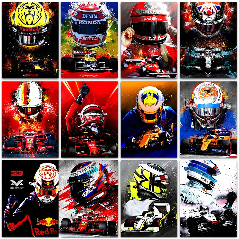 

MAXMPUP 5D Diamond Painting Max Racing Get Away Rhinestone Embroidery F1 Racing Picture Hot Sale Mosaic Cross Stitch Home Decor