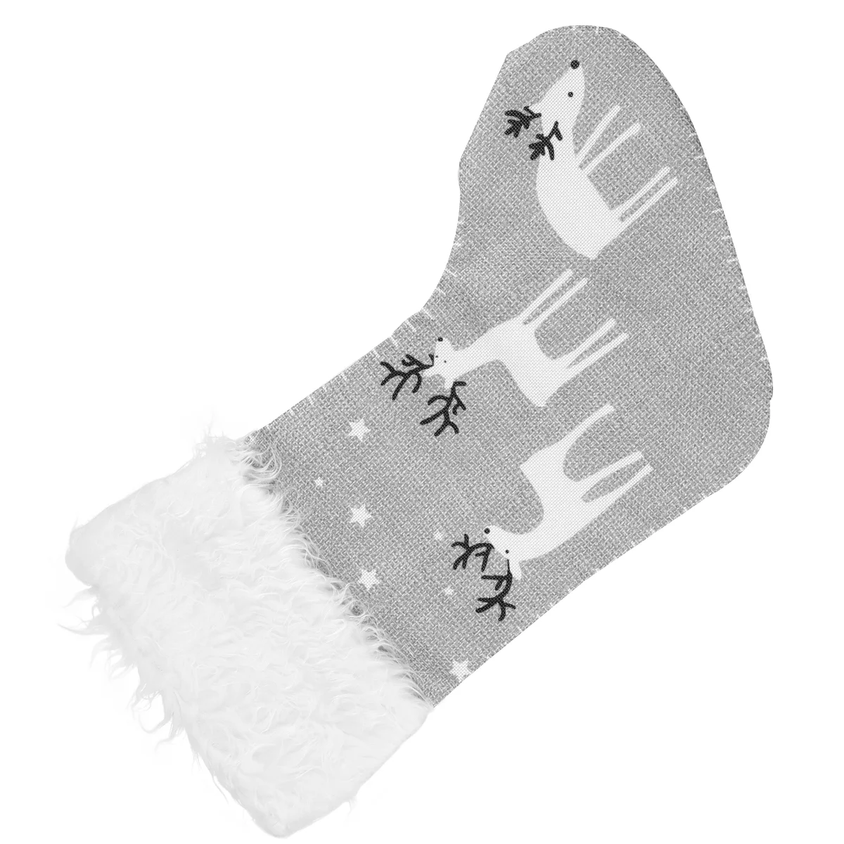 

Mini Gift Bag Christmas Sock Candy Pendant Ornament Hanging Tree Stockings Decor White Non-woven Fabric