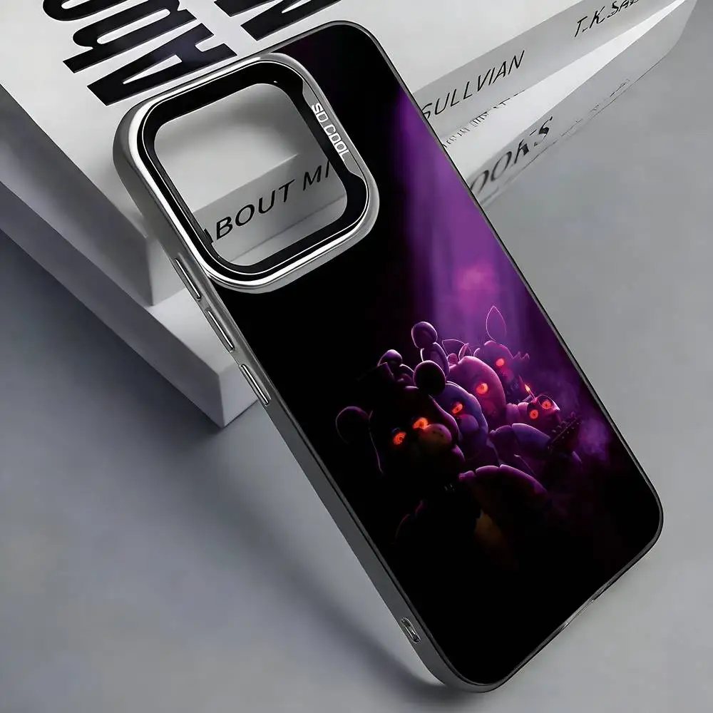 Фото Чехол для телефона G-Fnaf-e-Fives-nights-At-Freddys для iPhone 17, 16, 15, 14, 13, 12, 11 Plus, Pro Max, цветной серебристый №5