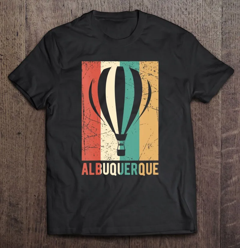 

Womens Alburquerque Hot Air Balloon Retro Rainbow Ballooning T Shirt Women's T-Shirt T Shirt Women T-Shirts Man Anime T-Shirts