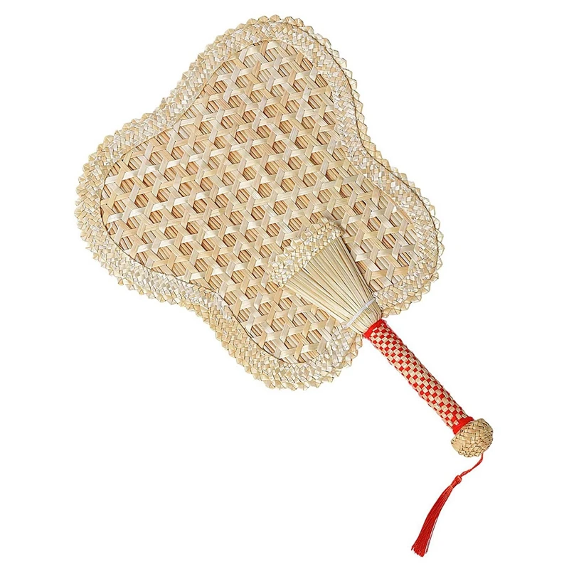 

Hand Woven Fan Natural Fan Natural Wheat Straw Hand Fan Manual Woman Party Fan,Suitable For Summer Beach(Small)