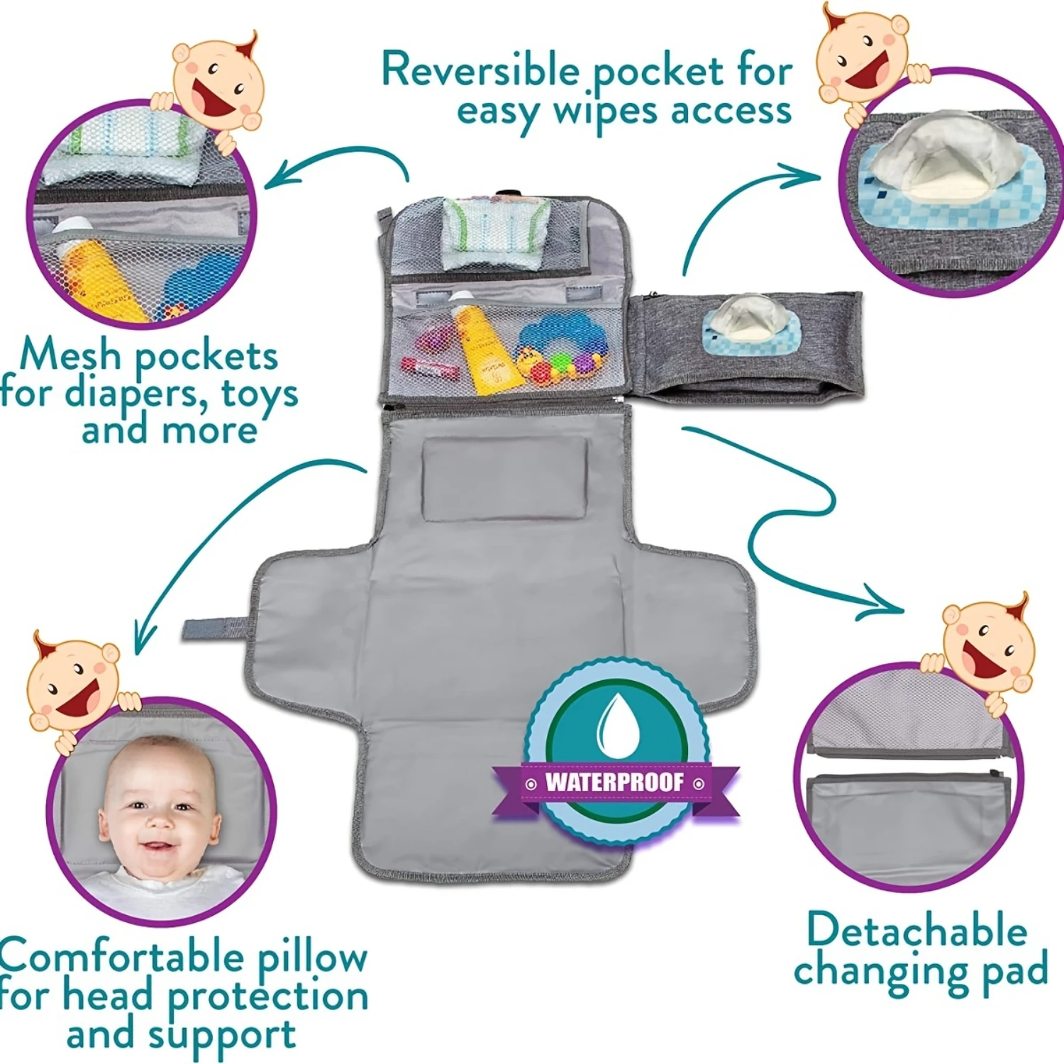 Комплект Ultimate Baby Care — ультрамягкий коврик для пеленания и универсальная