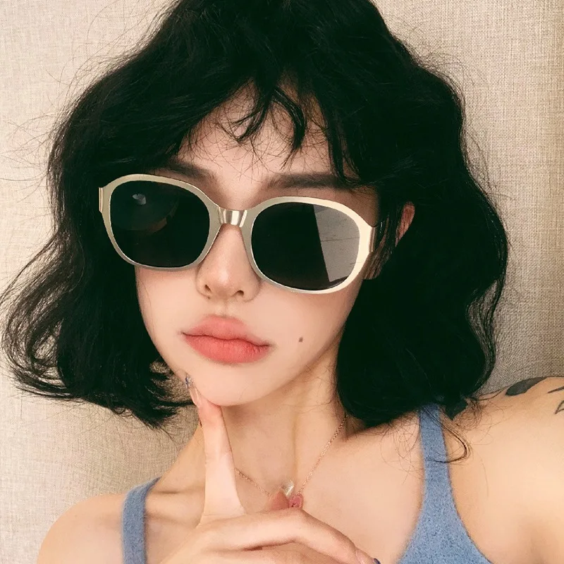 Стильные солнцезащитные очки в стиле стимпанк мужские овальной формы защита UV400