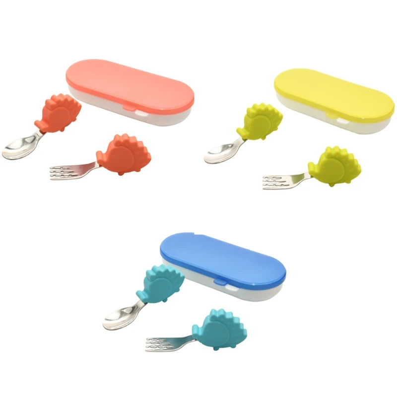 

Baby Tableware Spoon Fork Stainless Steel Utensil Toddler Dinnerware Cutlery Set