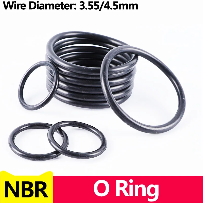 

NBR O Ring Sealing Gasket Nitrile Rubber Washers for Car Auto Vehicle Repair Inner Diameter10--360MM Wire Diameter3.55/4.5MM