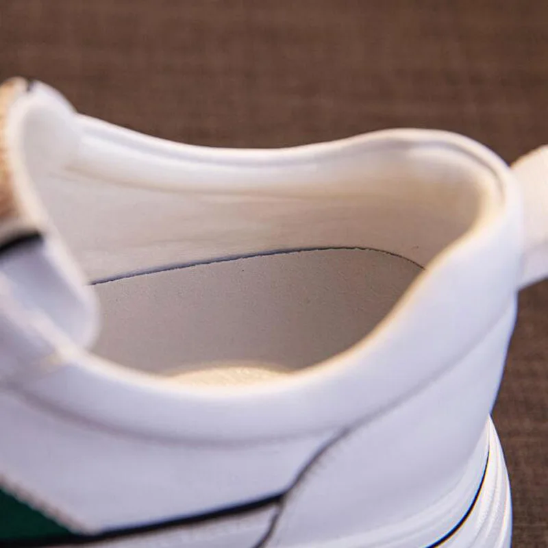 Thick-soled Biscuit Shoes Women's 2023 New Low-top Split Leather Women's Platform Small White Flats Casual Student Sneakers