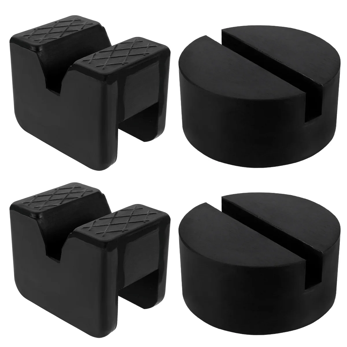 

Floor Slotted Car Jack Rubber Pad Frame Protector Adapter Car Lift Jack Stand Rubber Pads Black Slotted Floor Jack Pad