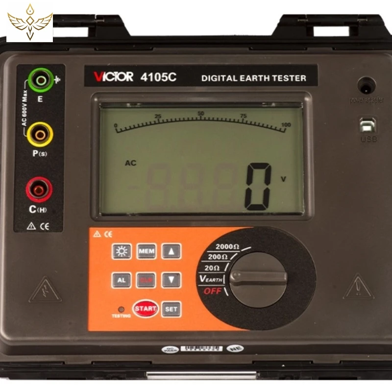 Ground resistance tester Victory Instrument 4106C digital display 200KΩ high precision voltage megohm