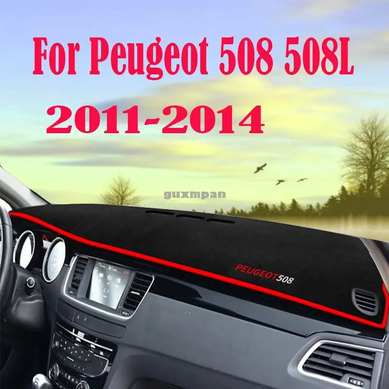 

Противоскользящий коврик для Peugeot 508 508L 2011-2014 2019, Накладка для приборной панели, Солнцезащитный коврик, автомобильные аксессуары
