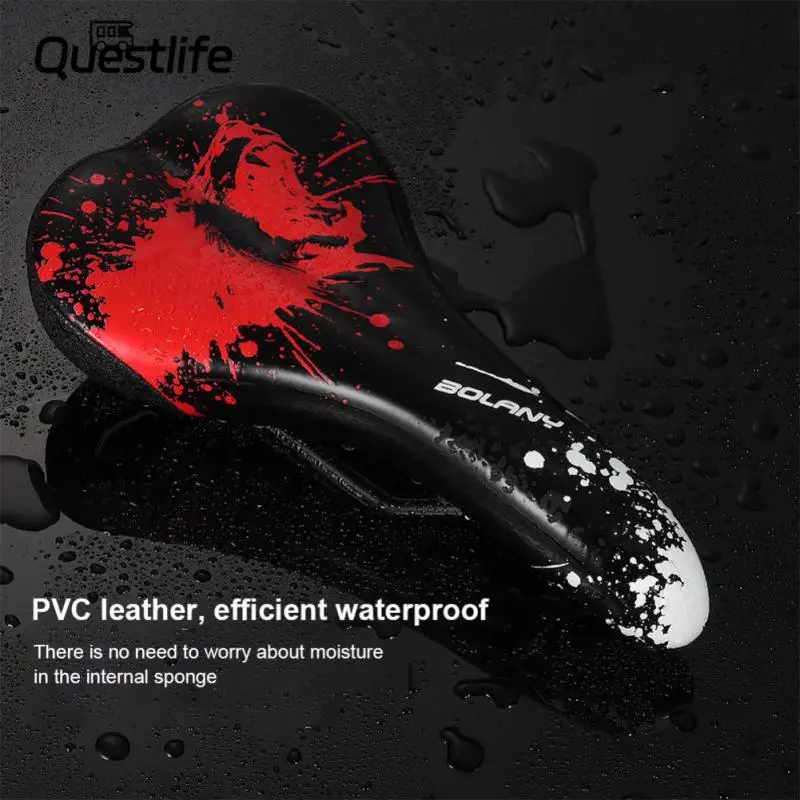 

Double Track Mountain Bike Saddle Universal Clip Code Reflective Sticker Design Bicycle Seat Cushion Elastic Riding Accessories