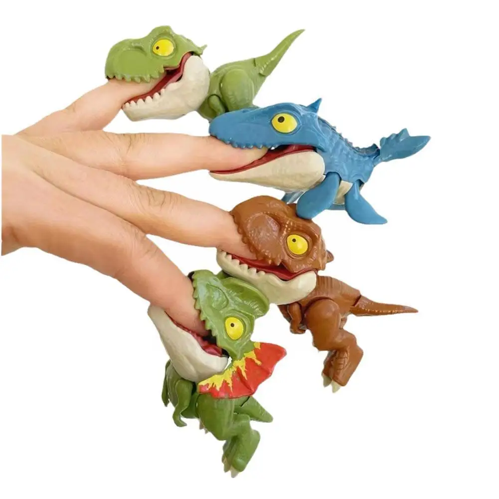 

Finger Dinosaur Tricky Tyrannosaurus Model Biting Hand Fidget Mosasaurus Jurassic Dino Toy for Children Movable Joints Dino G7O7