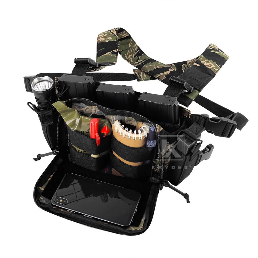 KRYDEX Тактический нагрудный жилет D3CR с 5 56 7 62 9 мм подсумок для магазина винтовки и