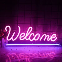 welcome neon signs pink neon light sign for engagement party birthday wedding bar decoration word neon lights for bedroom wall