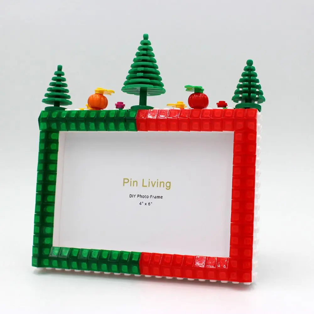 

Детский конструктор «сделай сам», фоторамка, креативная ручная работа, красные и зеленые цвета, подходит для родителей и детей, подарок для активного отдыха