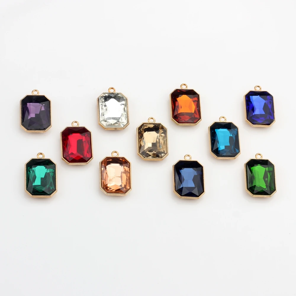 Очаровательные Подвески из цинкового сплава с разноцветными кристаллами