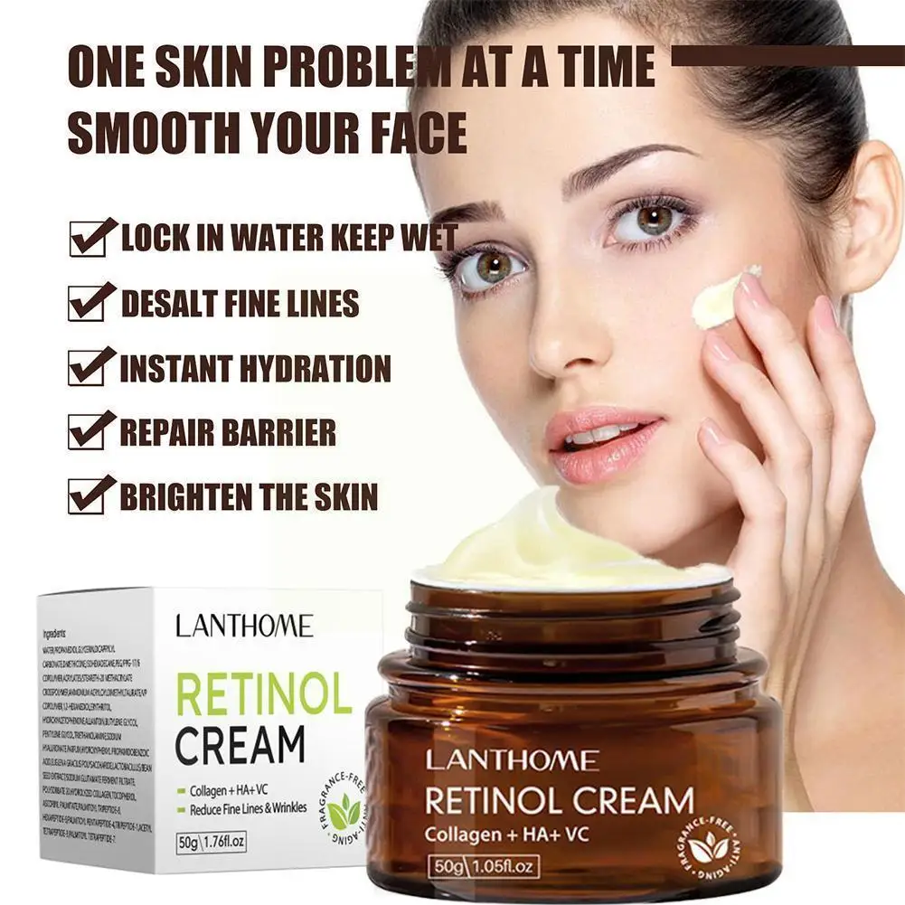 

Retinol Face Cream Anti-Aging Remove Wrinkle Firming Brightening Moisturizing Lifting Care Whitening Facial Skin Anti Puffi W9B4