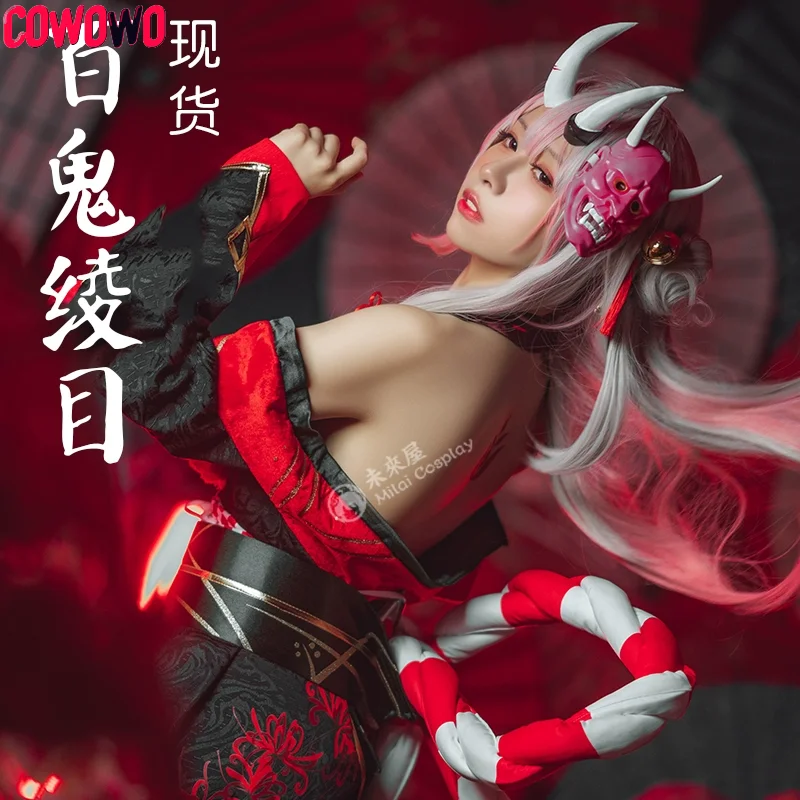 COWOWO виртуальный Idol Nakiri Ayame Vtuber собака Zephyr черно-красное платье косплей костюм