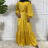 ramadan satin abaya dubai turkey islam muslim fashion long hijab dress eid abayas for women pakistan kaftan robe femme musulmane