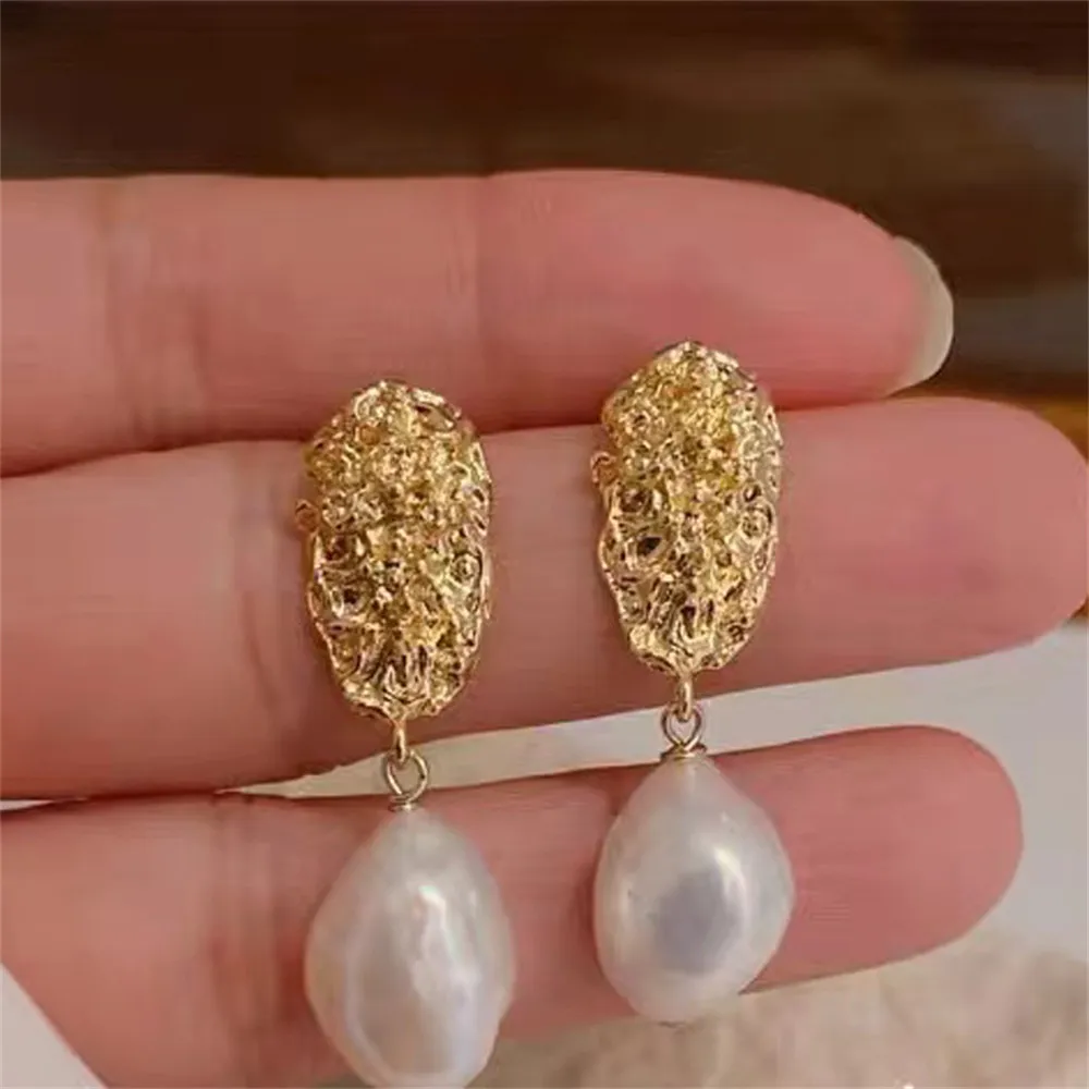 

18K Gold-Plating Pearl Beads Stud Earrings Setting Base Diy Jewelry Making Findings&Components