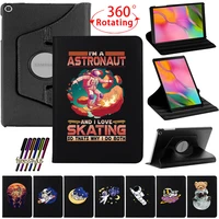 360 rotating tablet stand case for samsung galaxy tab a8 10 5tab a7 10 4tab a 10 1tab s6 lite 10 4 flip astronaut print cover
