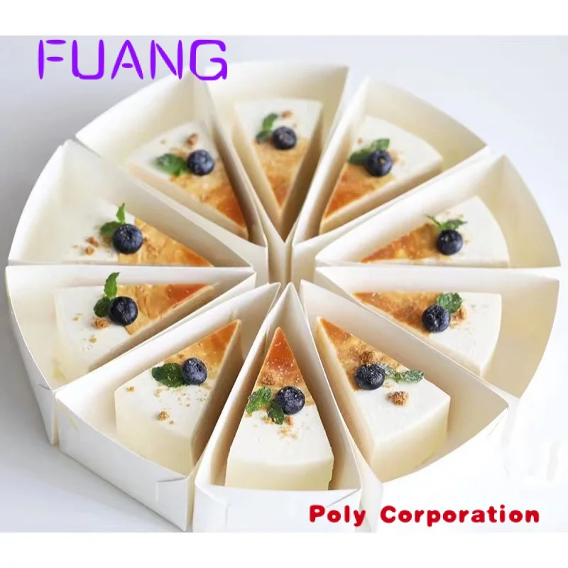 Factory price cardboard slice packing cake cheese dessert box for bakery