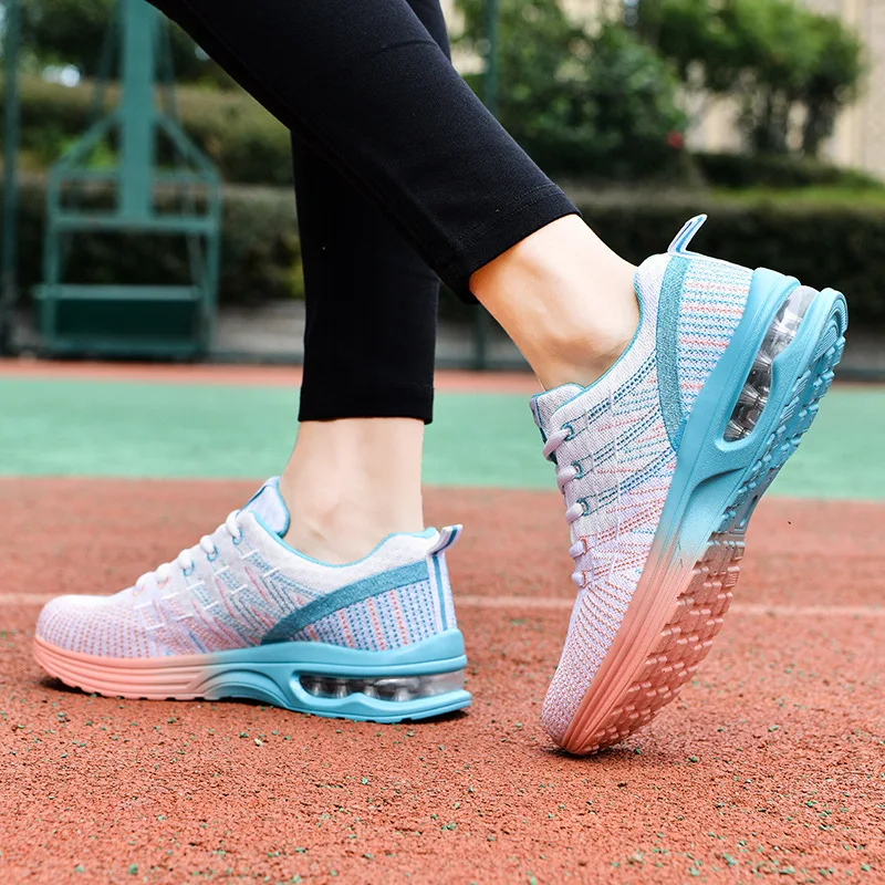 Lightweight Women's Walking Shoes Mesh Breathable Casual Air Cushion Sports Oversized Running Shoe Style Zapatos De Mujeres