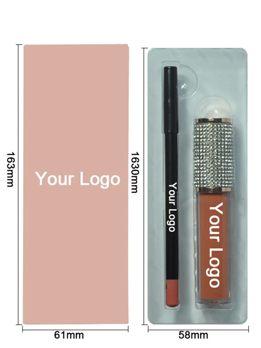 Набор жидкой помады и подводки для губ Private Label с индивидуальным логотипом