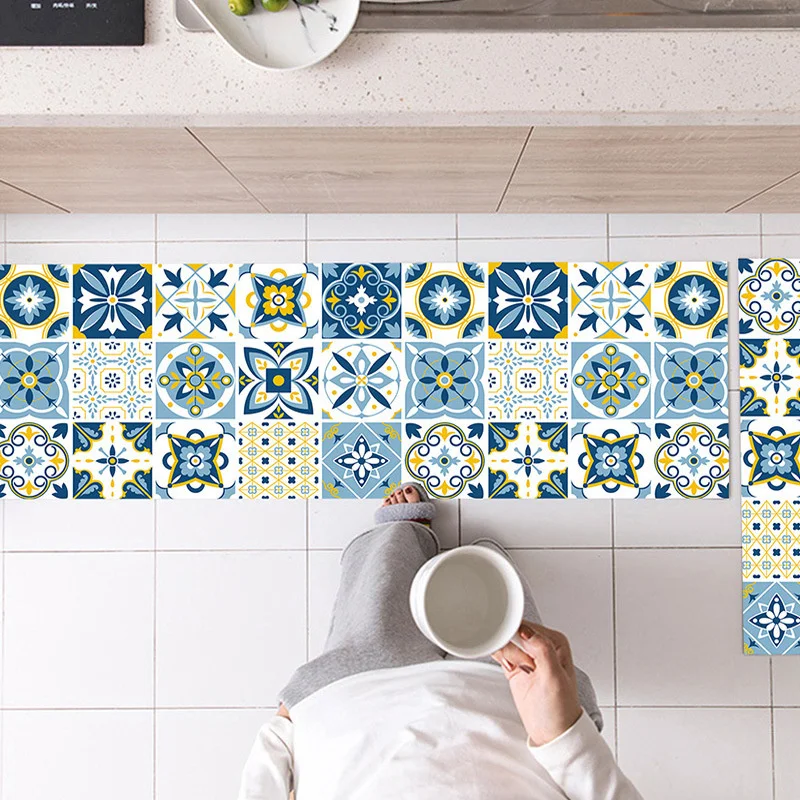 Противоскользящий кухонный коврик из ПВХ в стиле бохо марокканский домашний